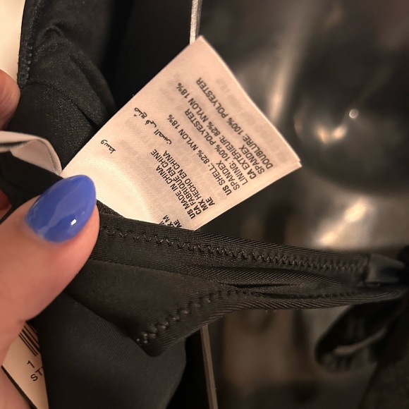 NWT Bar III black plunge neck swimsuit size medium - Picture 7 of 10